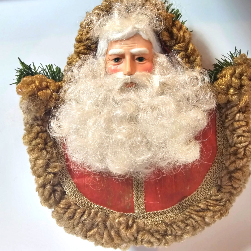 Christmas Santa Ornament St Nicholas Hanging Ornament Vintage